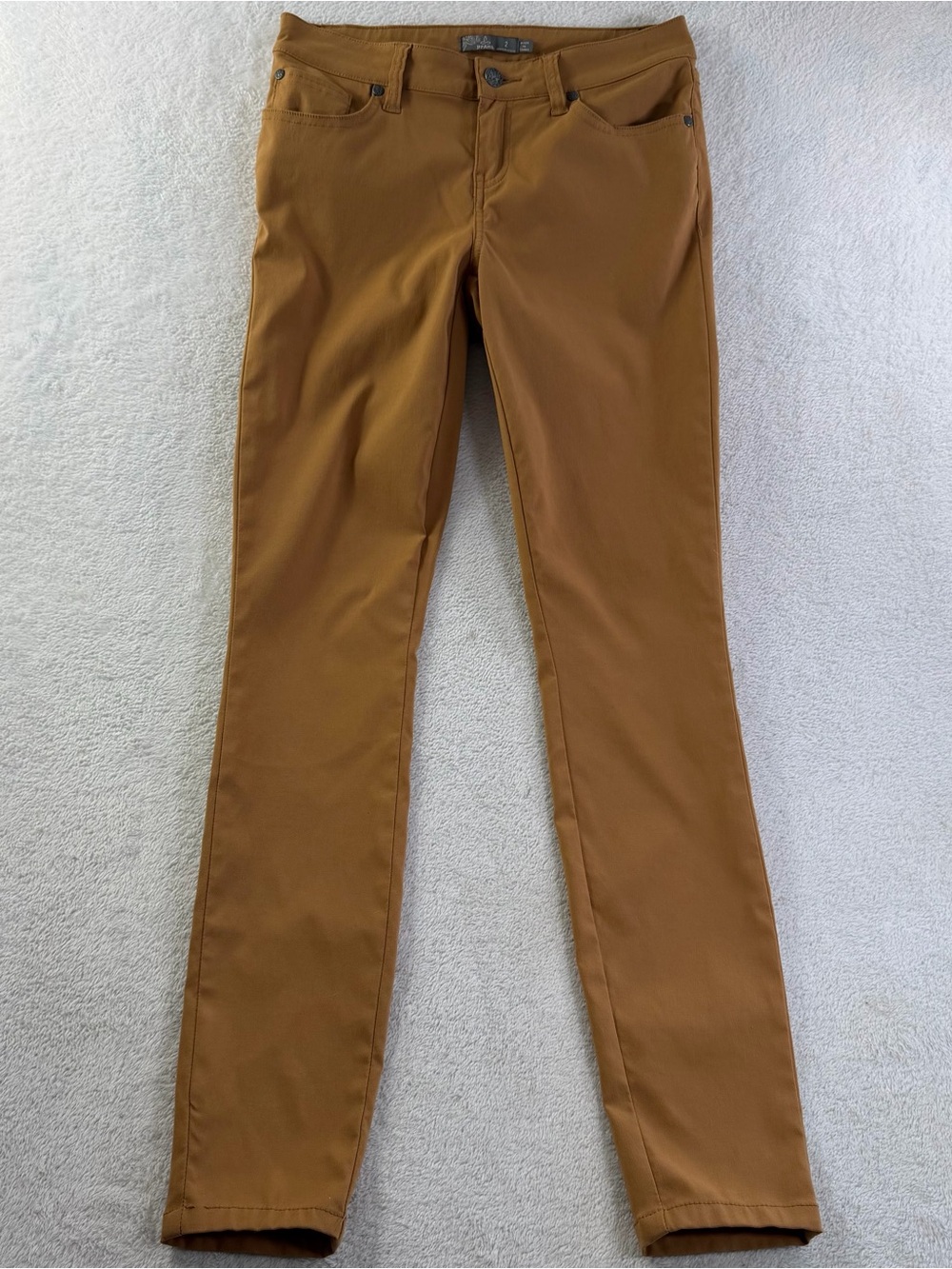 prAna Stretch Zion Women’s 2 Brown Skinny Hiking Outdoor Pants